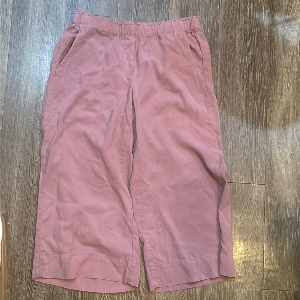 Pure Jill J. Jill Size S Petite Pink Blend Wide-Leg Capri Pants – Pull-On